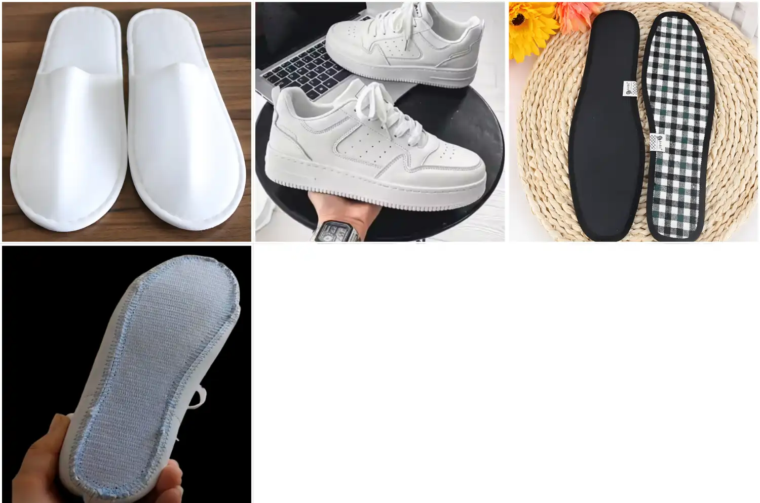 Needle-punched nonwoven fabric for footwear