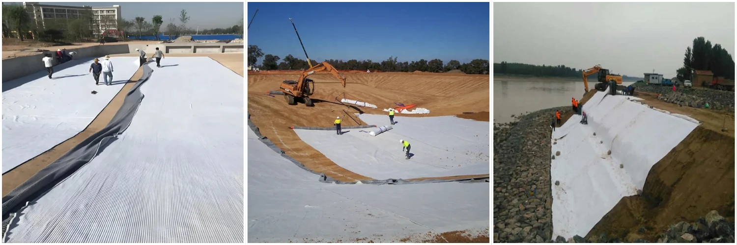 Needle-punched geotextile for landfill