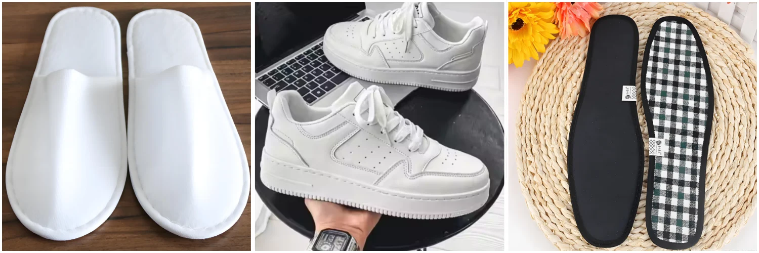 Needle-punched nonwoven fabric for footwear